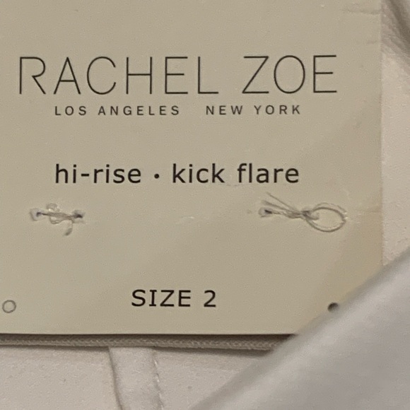 NWT Rachel Zoe Ivory Front Zip HiRise Kick Flare Slacks/Trousers/Pants Size 2 - Picture 13 of 15
